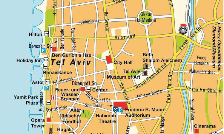 Map of Tel Aviv