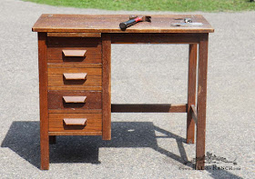 Vintage Oak Desk, Bliss-Ranch.com