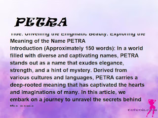 meaning of the name "PETRA"