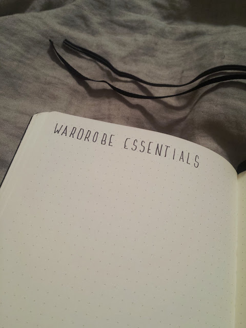 2017 Bullet Journal Wardrobe Essentials