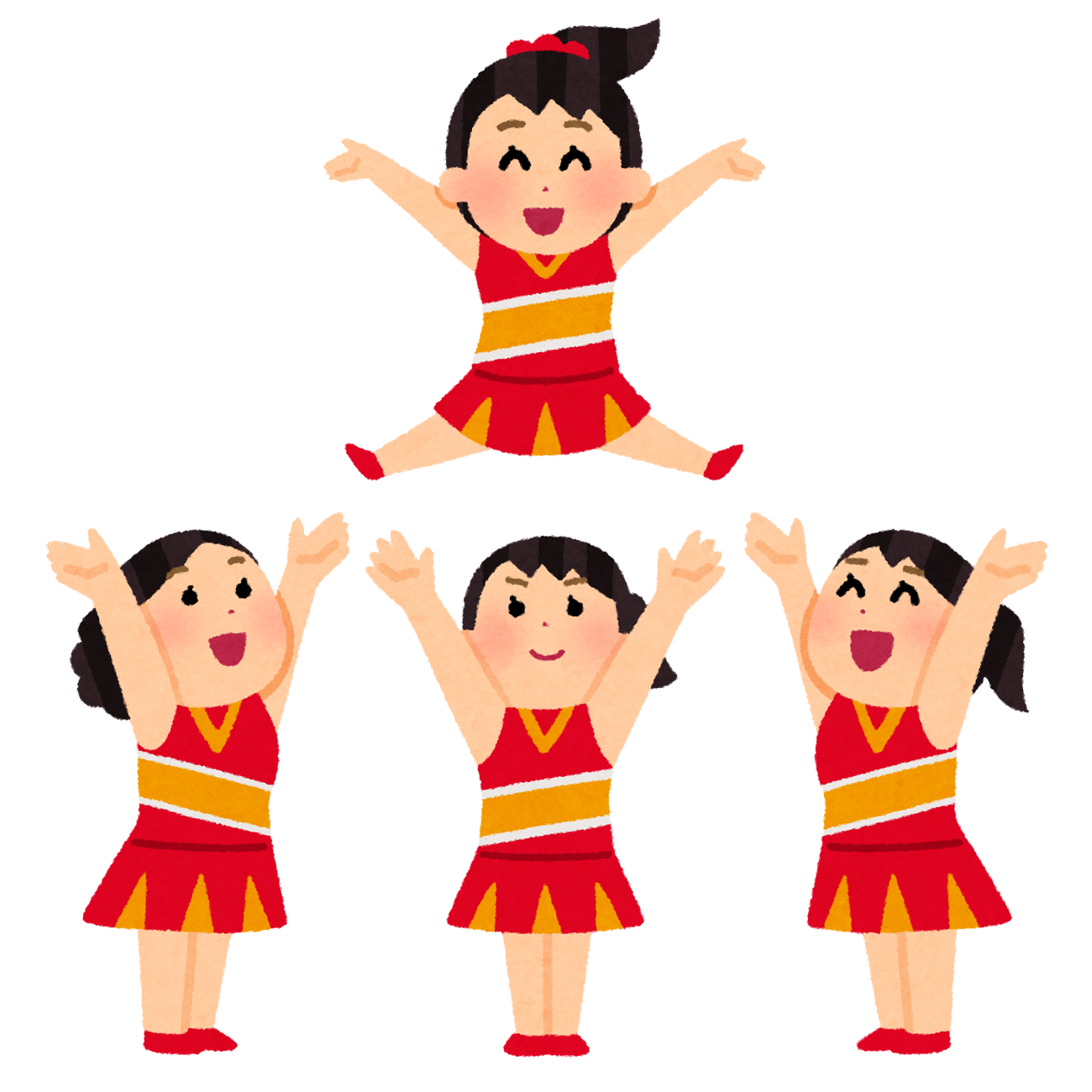スタンツのイラスト チアリーディング かわいいフリー素材集 いらすとや スタンツのイラスト チアリーディング かわいいフリー素材集 いらすとや