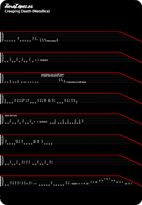 Tablaturas guitarra Creeping death