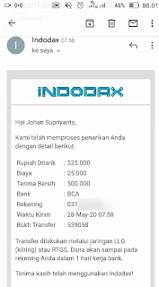 Cara Withdraw Indodax ke Rekening