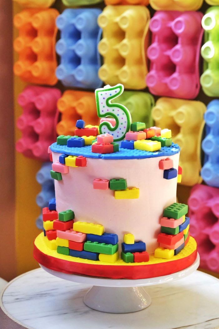 A LEGO birthday cake