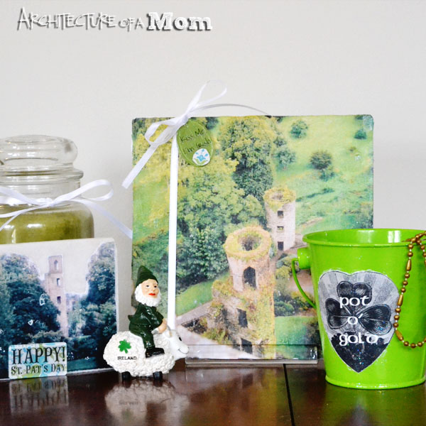 St. Patrick's Day Vignette with Mod Podge Photo Transfer