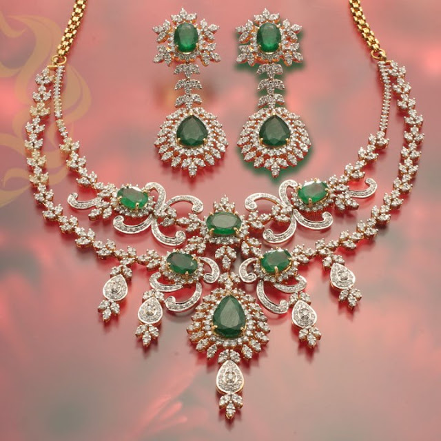 Emeralds Diamonds Dazzling Bridal Set