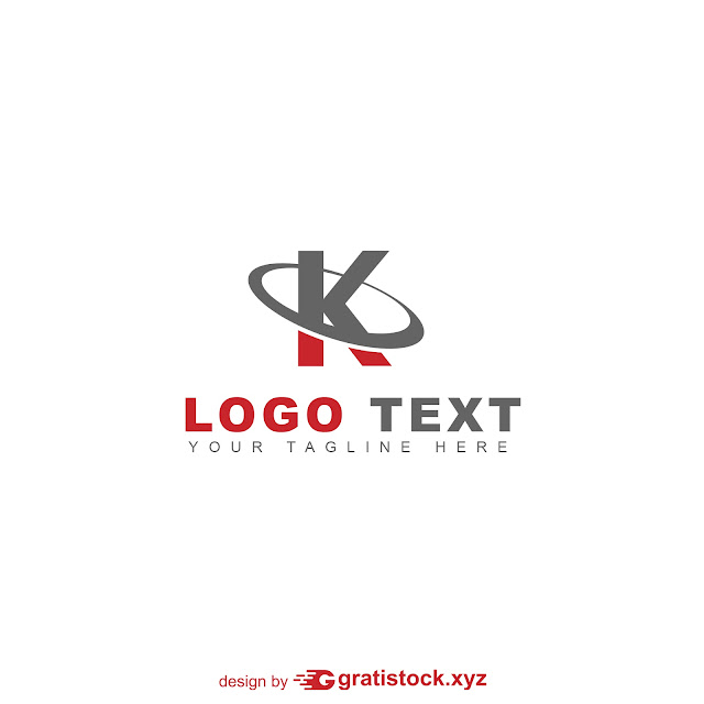 Free Download PSD Logos Of Lette K Red and Gray.