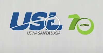 Imagem mostra logotipo da Usina Santa Lúcia