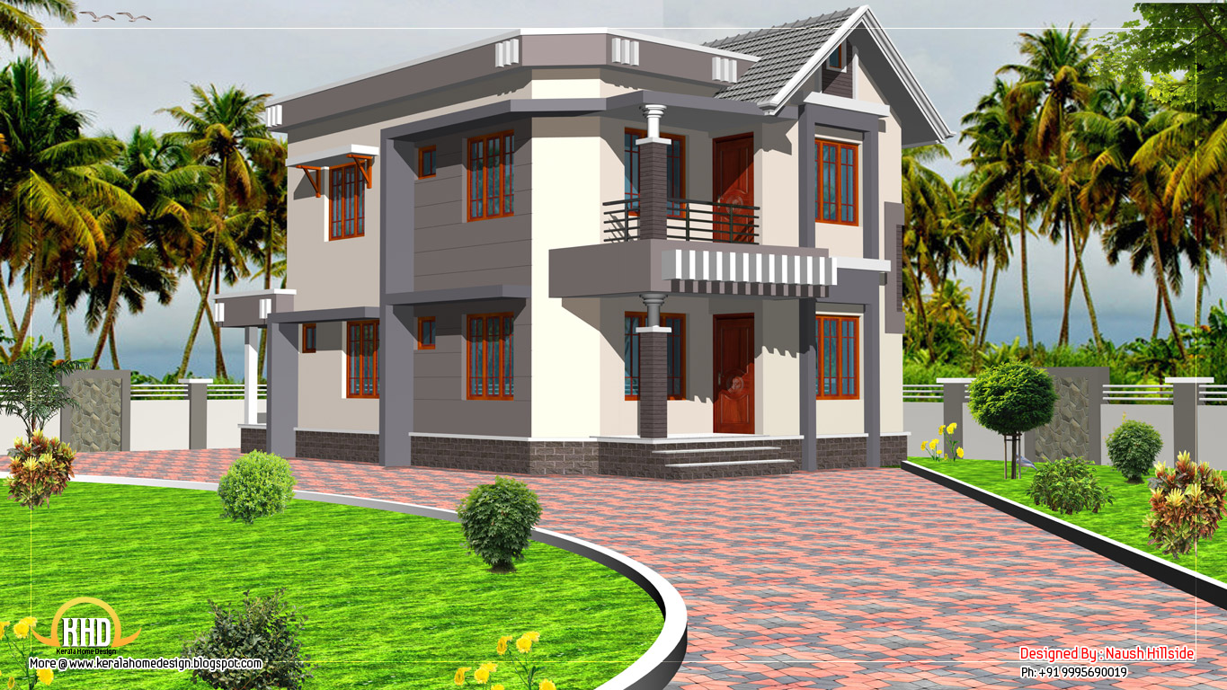 Duplex House Elevation - 1592 Sq. Ft.  home appliance