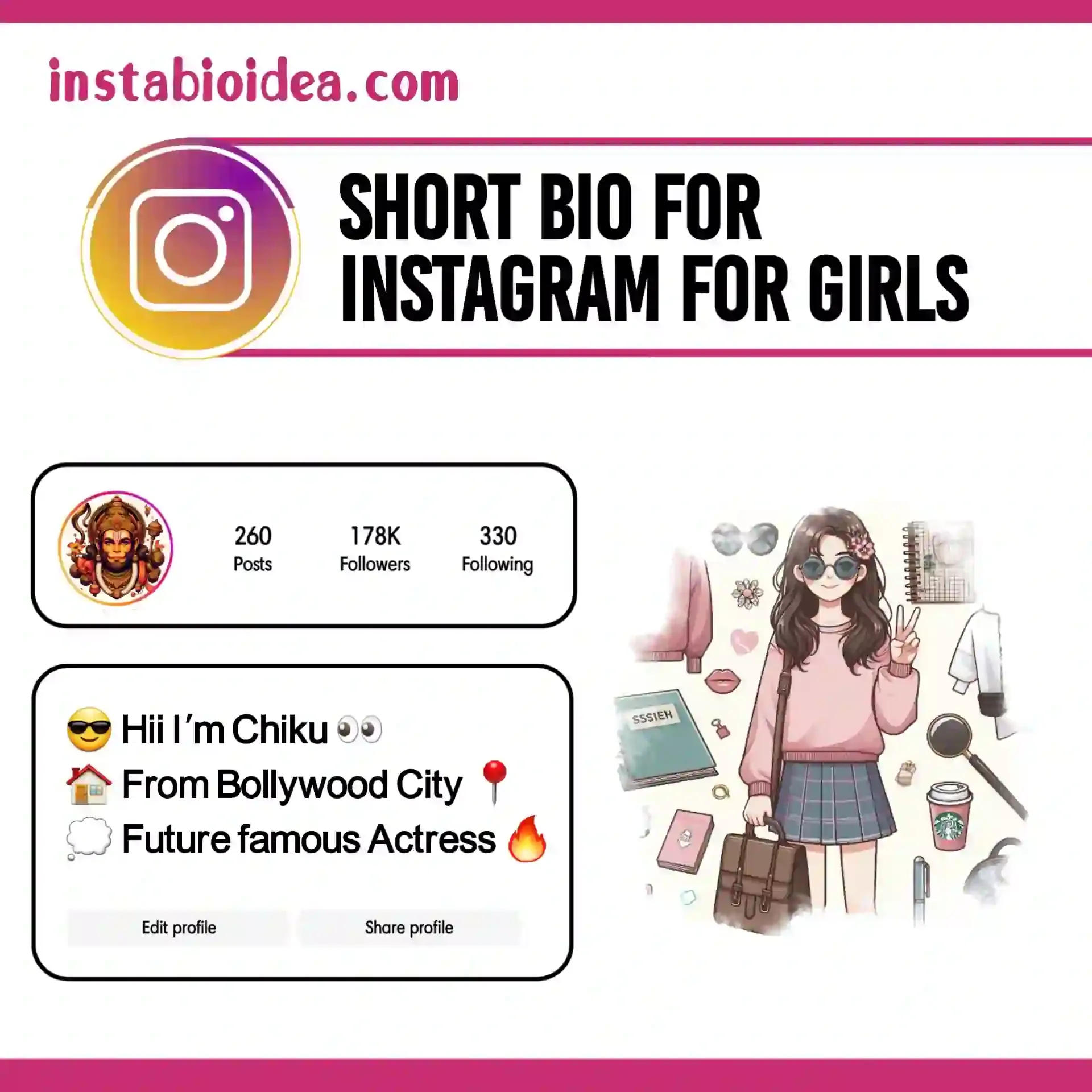 short bio for instagram for girls image