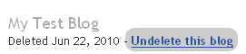 Undelete Blogger Blog