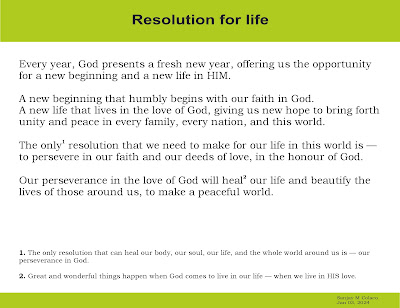 Resolution for life