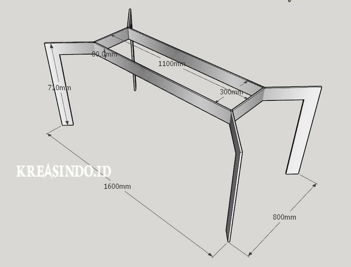 Kaki Meja Makan Stainless pesanan Bpk Yudhi untuk Wisma Indocement [ PT Tecton Contracktor ]