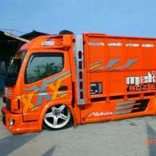 Foto gambar modifikasi mobil  truck mitsubishi canter ceper  