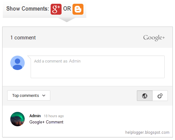 google plus comments, blogger