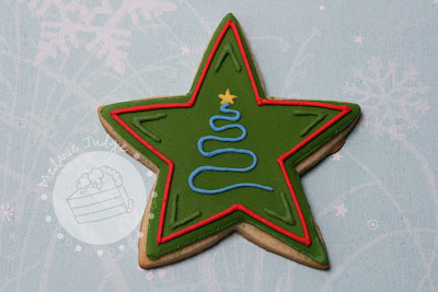 christmas star cookie sugar royal icing