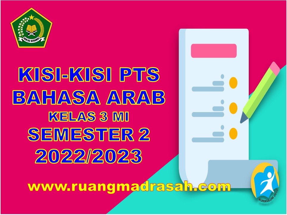 Kisi-kisi PTS Bahasa Arab kelas 3