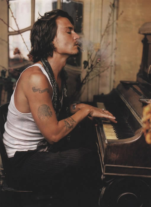 johnny depp piano poster