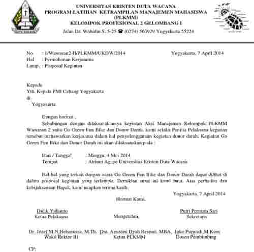 Contoh Surat Dinas Kampus (via: finansialku.com)