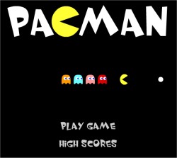 capture d'écran Pacman - accueil