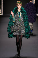 Палто еко кожа с косъм 2014 Anna Sui 