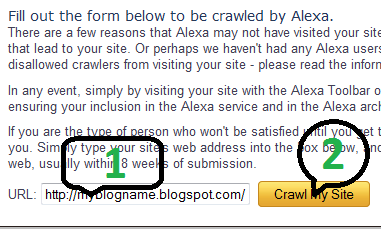 submission in alexa of websites or blogger