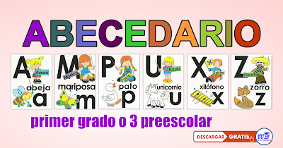 Abecedario para primer grado o 3 preescolar