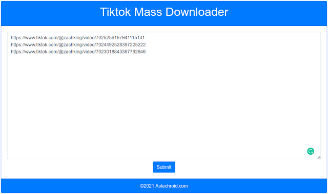 TikTok Mass Downloader - List