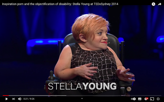 Caption: Stella Young’s 2014 TEDx talk: ‘Inspiration porn and the objectification of disability’