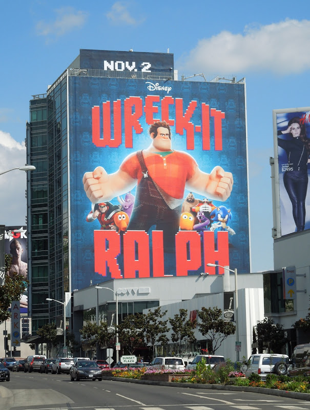 Giant Wreck-It Ralph movie billboard