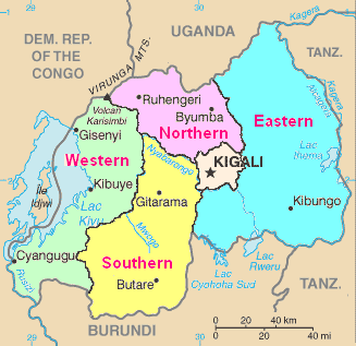 Pembagian wilayah administratif Rwanda