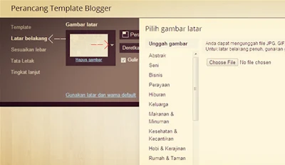 Cara mengganti background blog dengan mudah