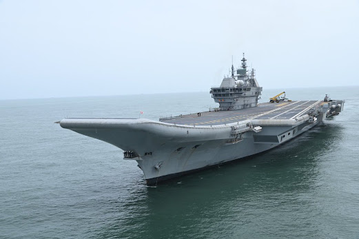 INS Vikrant embarks on its maiden operational trials of Air Wing integration