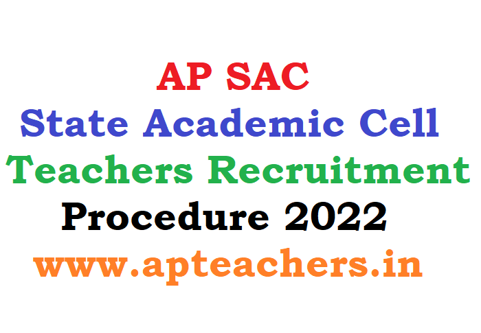 AP State Academic Cell Teachers Recruitment Procedure 2022 - Selection Procedure APPLY Online