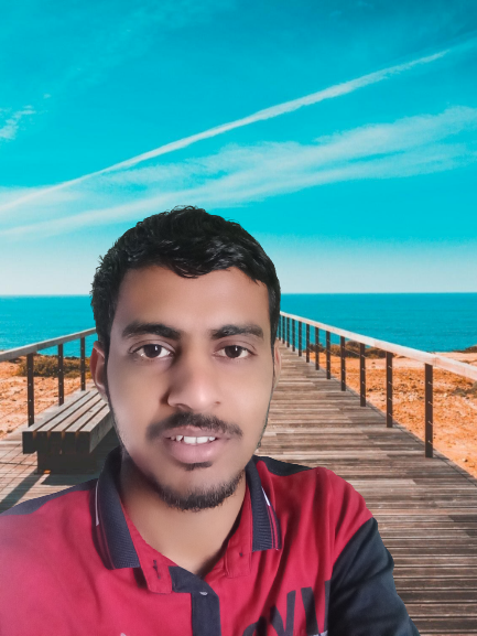 Apu Gorai in a beach profile photo | অপু গড়াই