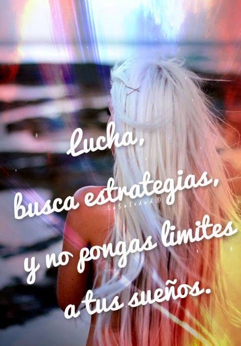 Luchar por nuestros sueños contra un mundo indiferente, ya es una victoria. Fracaso, es un fantasma del cual no debemos tener miedo. Estrategia es una palabra que mostrará que los límites son impuestos por nuestros pensamientos. Y Esperanza es un sentimiento, una creencia, una ilusión, una fe, la confianza de que algo sucederá y que sucederá para bien. Evita quejarte, no apuntes en situaciones negativas, elige enfocarte en los logros que has alcanzado por pequeños que estos sean, disfruta tu vida actual con todo lo que la compone y valora cada cosa que tienes la oportunidad de experimentar en tu vida hoy. Me pregunté: ¿Qué debe ser más grave, la incapacidad de caminar o la incapacidad de amar? ¿Cuantas veces aquellos que son obligados a vencer una cantidad mayor de obstáculos llegan más lejos de lo que aquellos que siempre tuvieron el camino abierto? Lucha, busca estrategias, y no pongas limites a tus sueños. "Vive con la esperanza del amanecer y la llegada de un nuevo día".