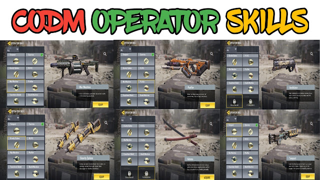 call of duty mobile all operator skills explained