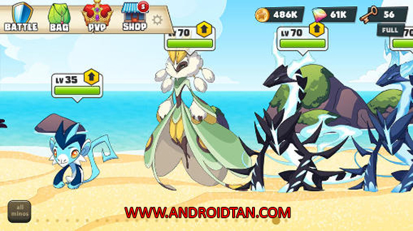 Free Download Mino Monsters 2 Evolution Mod Apk v4.0.104 (Mega Mod) Android Terbaru 2017