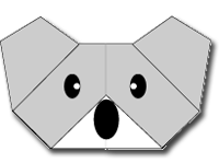 Cara Membuat Origami Wajah Koala