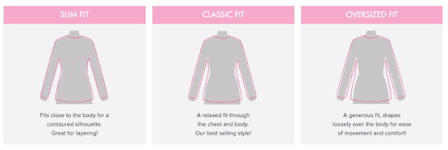 Marleylilly garment fit styles chart