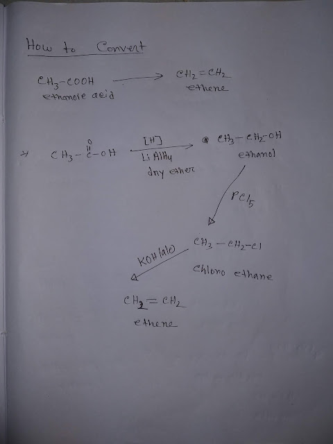 How to Convert Ethanoic Acid to Ethene