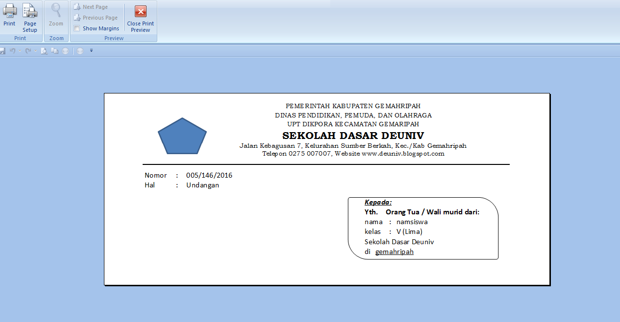 Aplikasi Amplop  Versi 2022 Format  Excel Macro deuniv