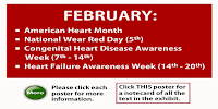 Different dates in February for American Heart Month