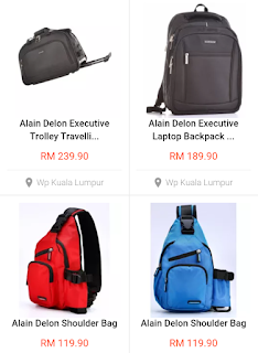 Shopping Bagpack Alain Delon di Parkson Setia City Mall