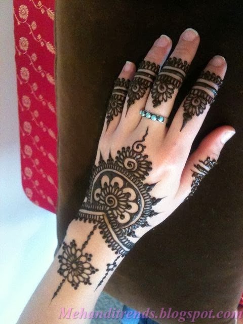 Henna For Wedding Hand Mehndi Back Side