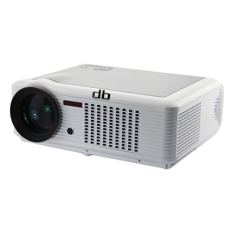 DBPOWER LED Projector 1080P HDMI USB Home Cinema Projector System for School Classrooms, Home Entertainment, Home Schooling, Sports BarsRestaurants, Conference Rooms (White, LED-66)