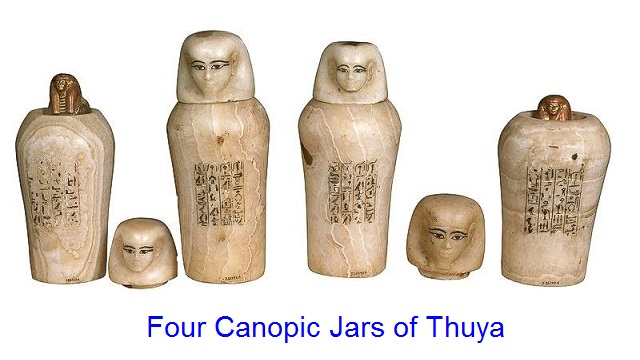 Four Canopic Jars of Thuya
