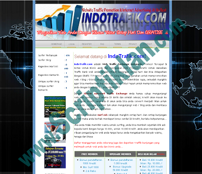 Script Iklan TRAFIK, Script Web Traffik Exchange