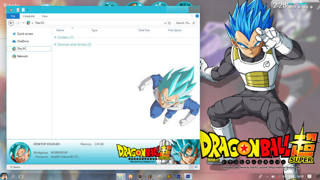 Windows 10 Ver. 1709 Theme Dragon Ball Super by Enji Riz