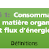 Définitions |  Unité 1  Consommation de la matière organique et flux d’énergie 